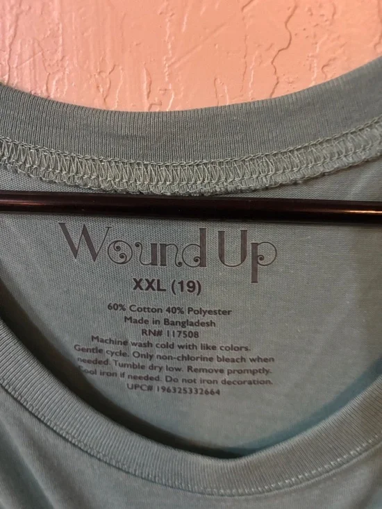 Wound Up Teal Short Sleeve Graphic Tee - Picture 2 of 4